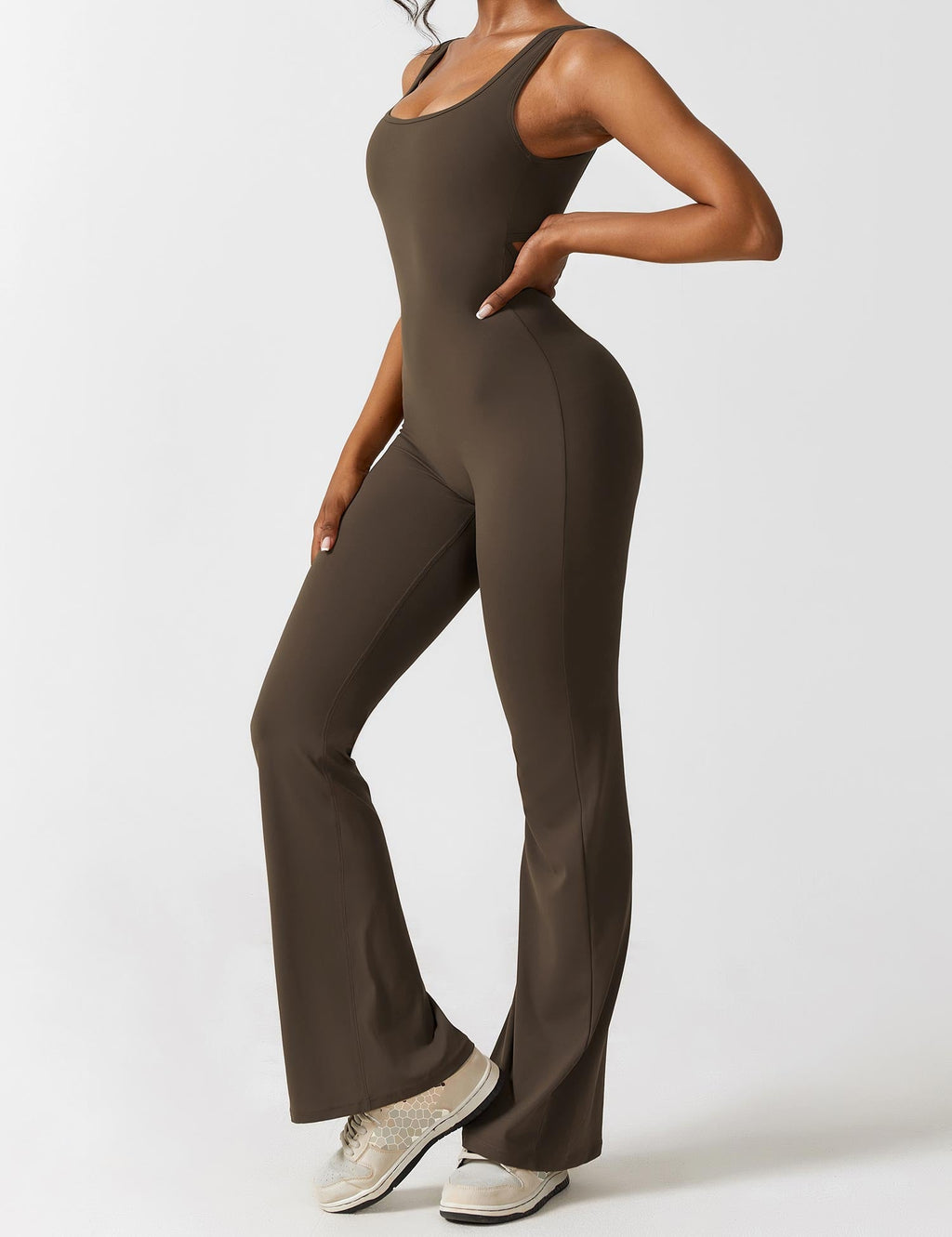 Dunkelblauer Flared Jumpsuit - Mia
