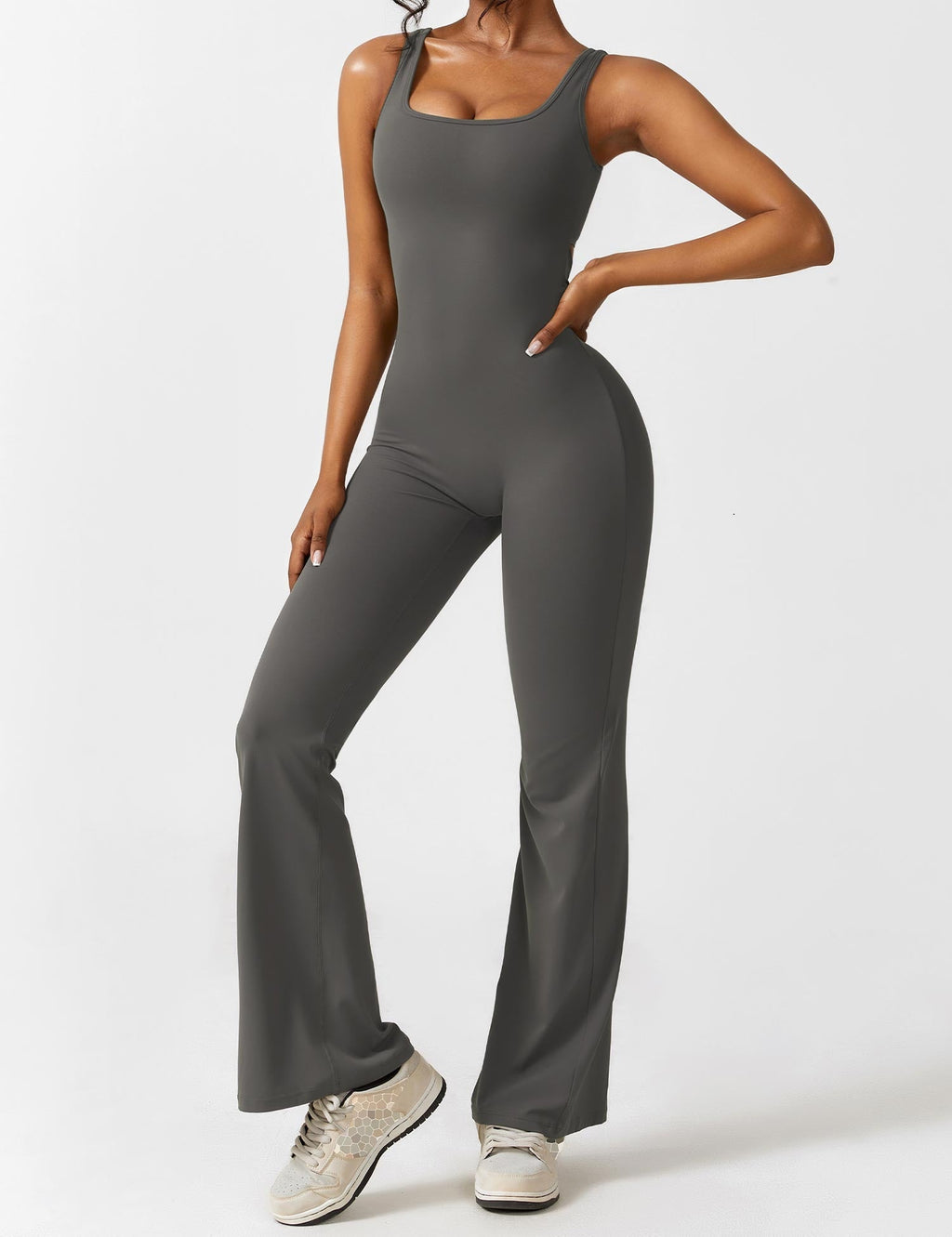Dunkelblauer Flared Jumpsuit - Mia