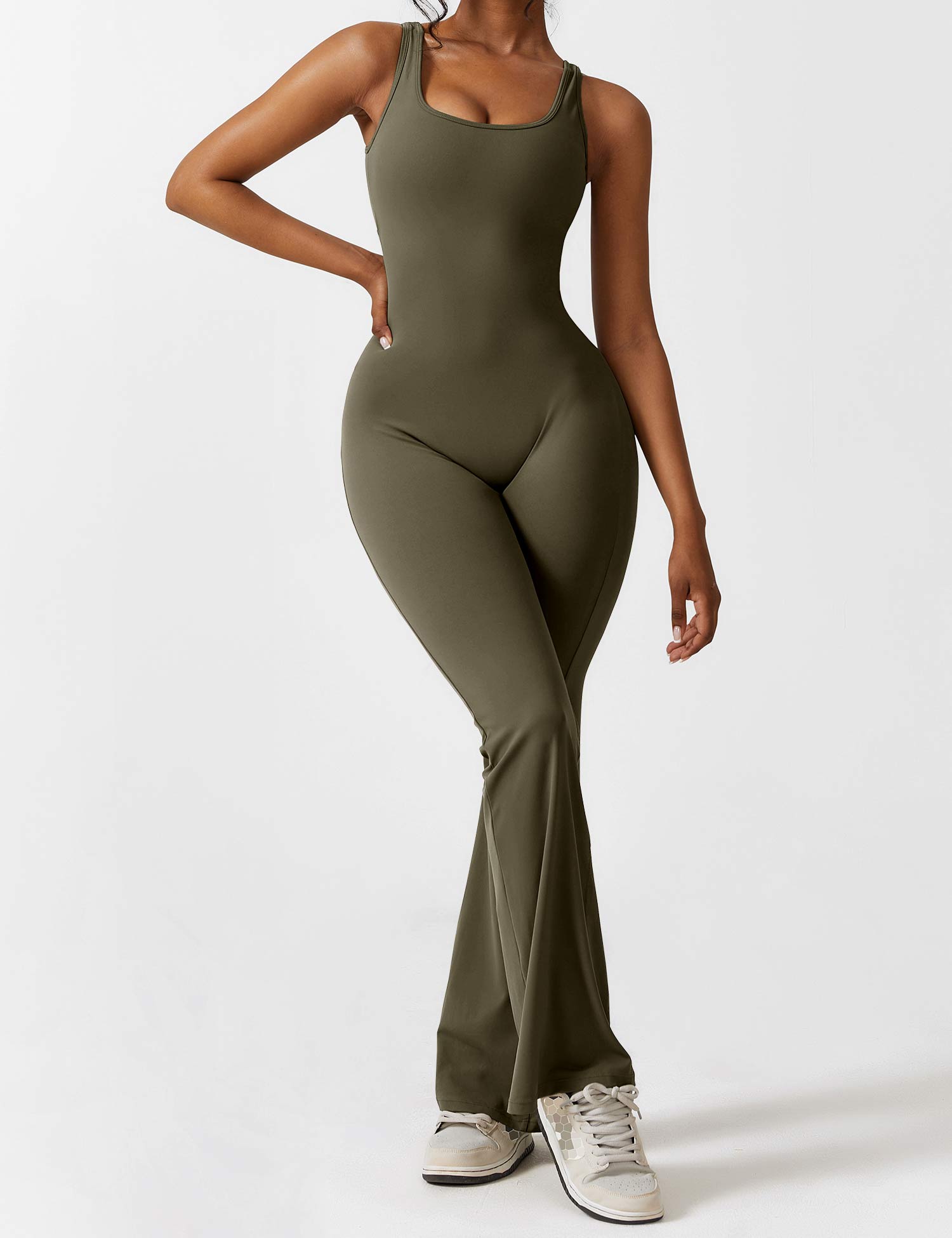 Dunkelblauer Flared Jumpsuit - Mia