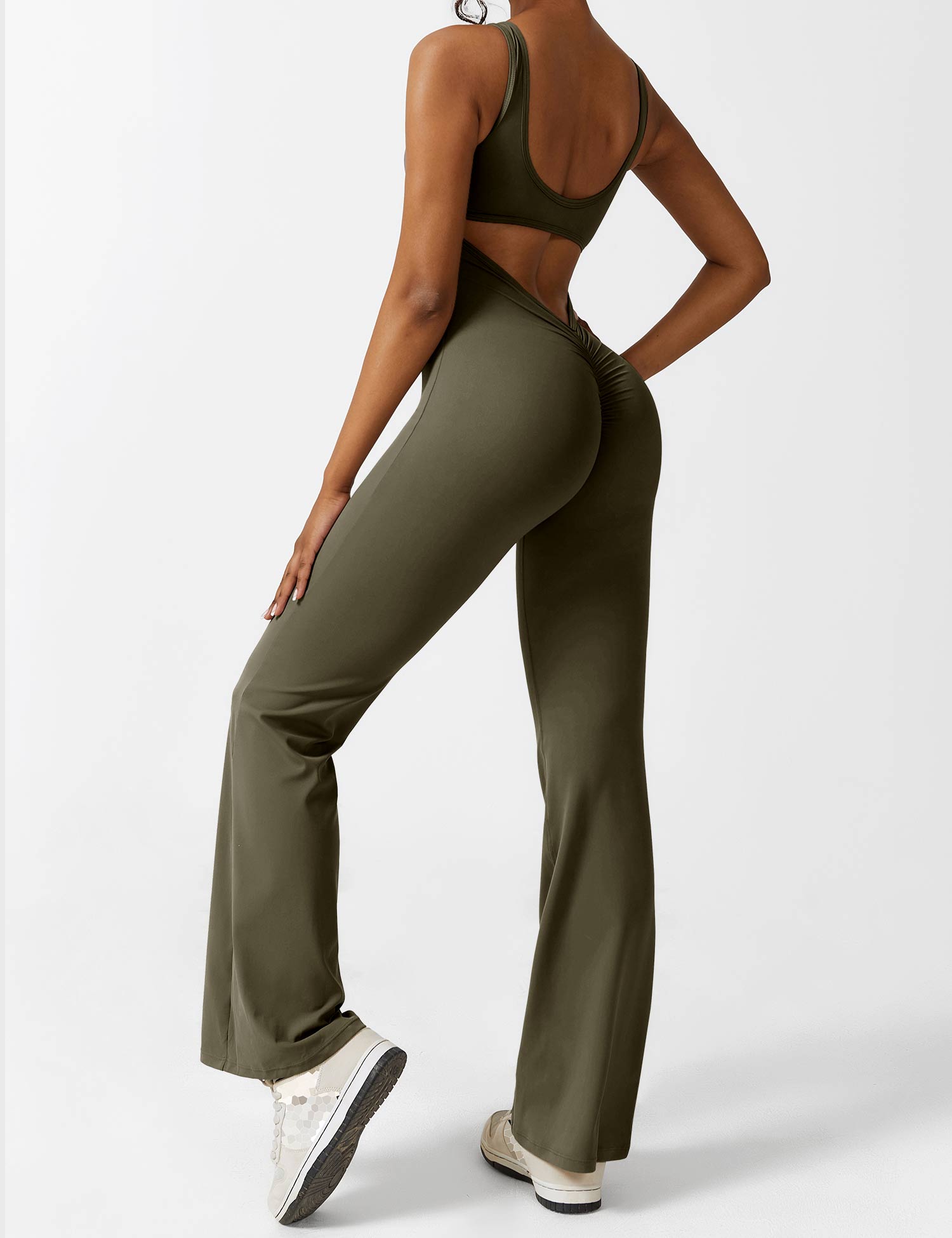 Dunkelblauer Flared Jumpsuit - Mia