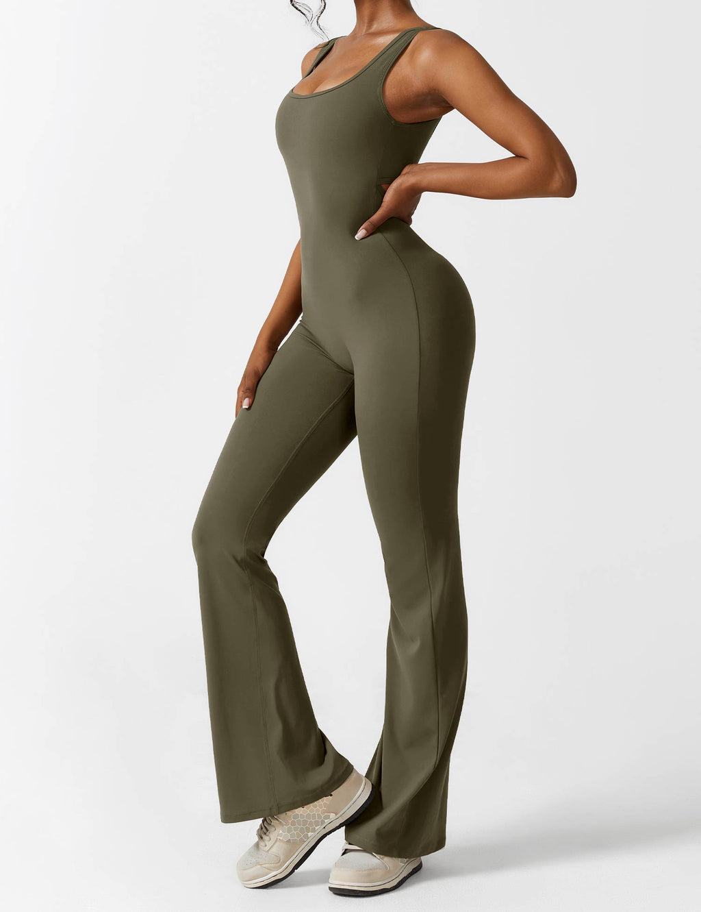 Dunkelblauer Flared Jumpsuit - Mia