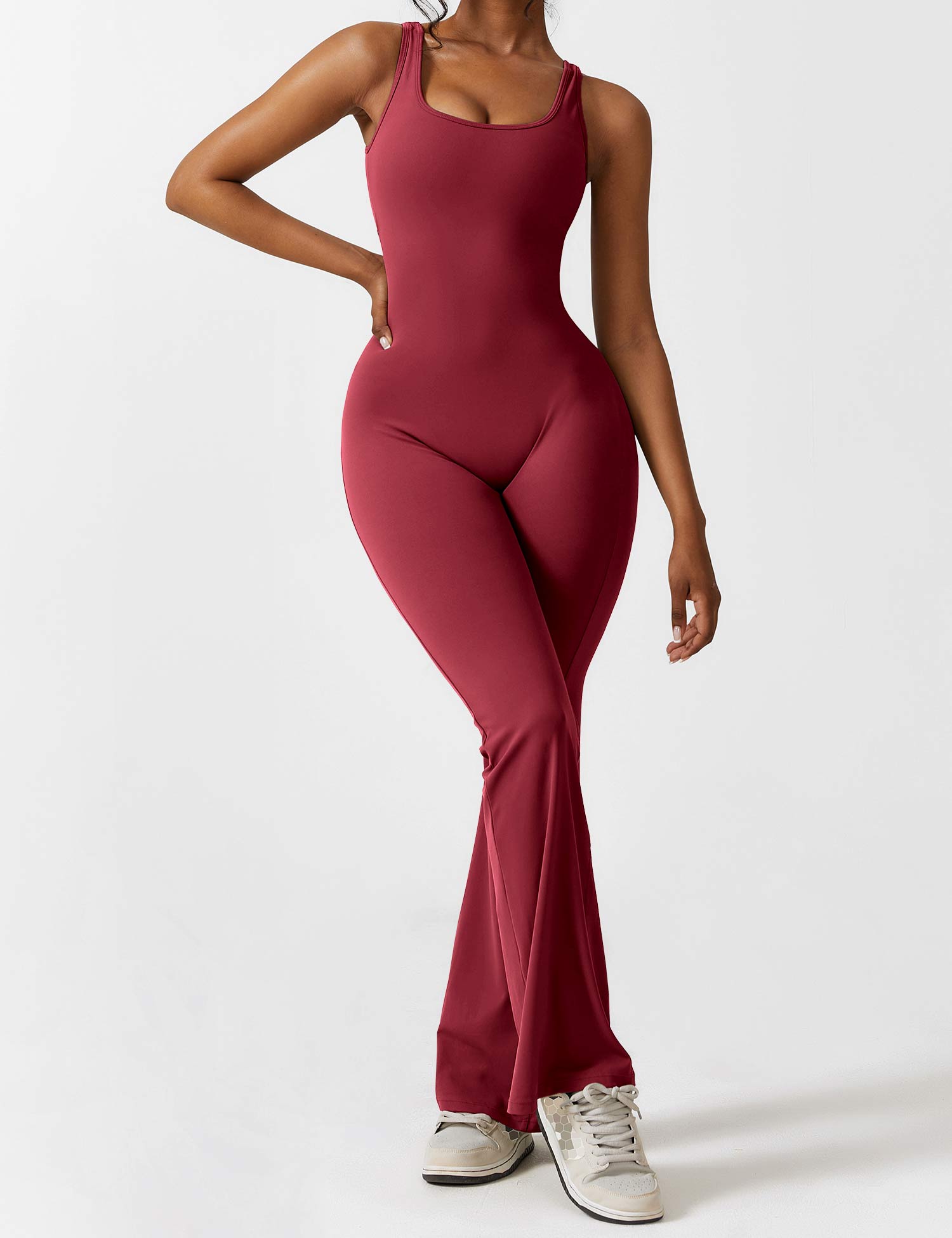 Dunkelblauer Flared Jumpsuit - Mia