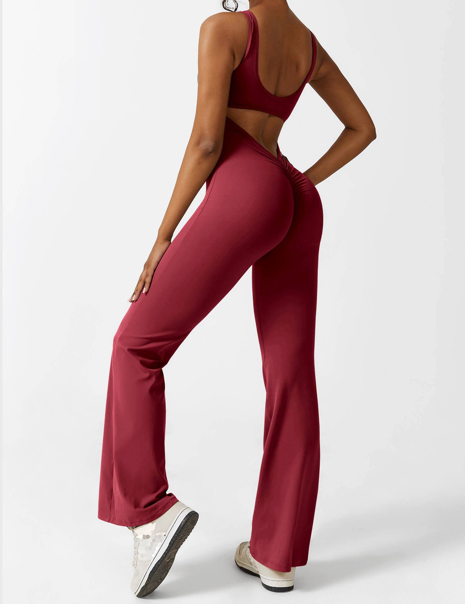 Dunkelblauer Flared Jumpsuit - Mia