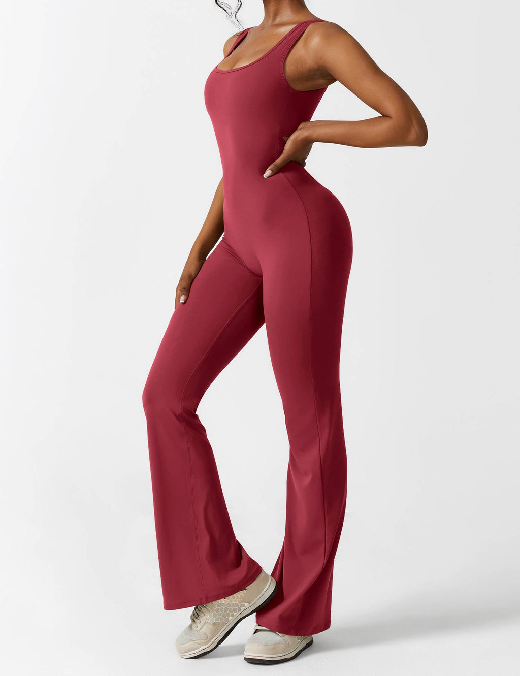 Dunkelblauer Flared Jumpsuit - Mia