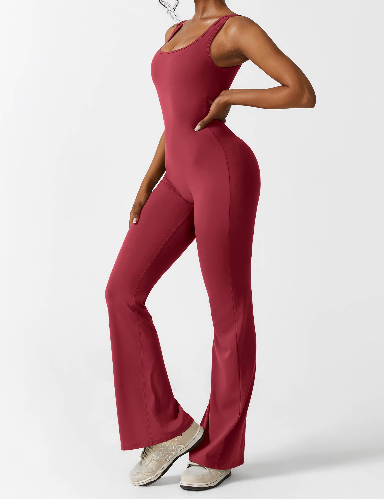 Dunkelblauer Flared Jumpsuit - Mia