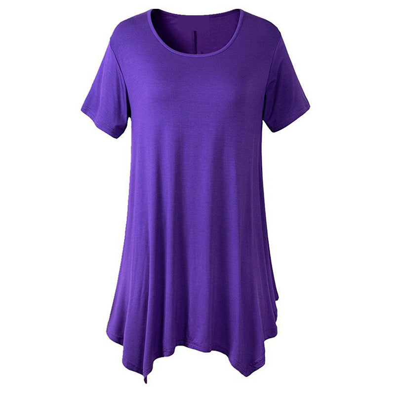 Blaues Oversize Baumwoll-T-Shirt - Sophie