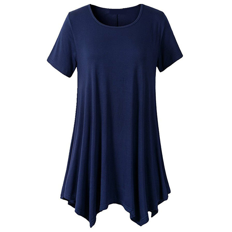 Blaues Oversize Baumwoll-T-Shirt - Sophie