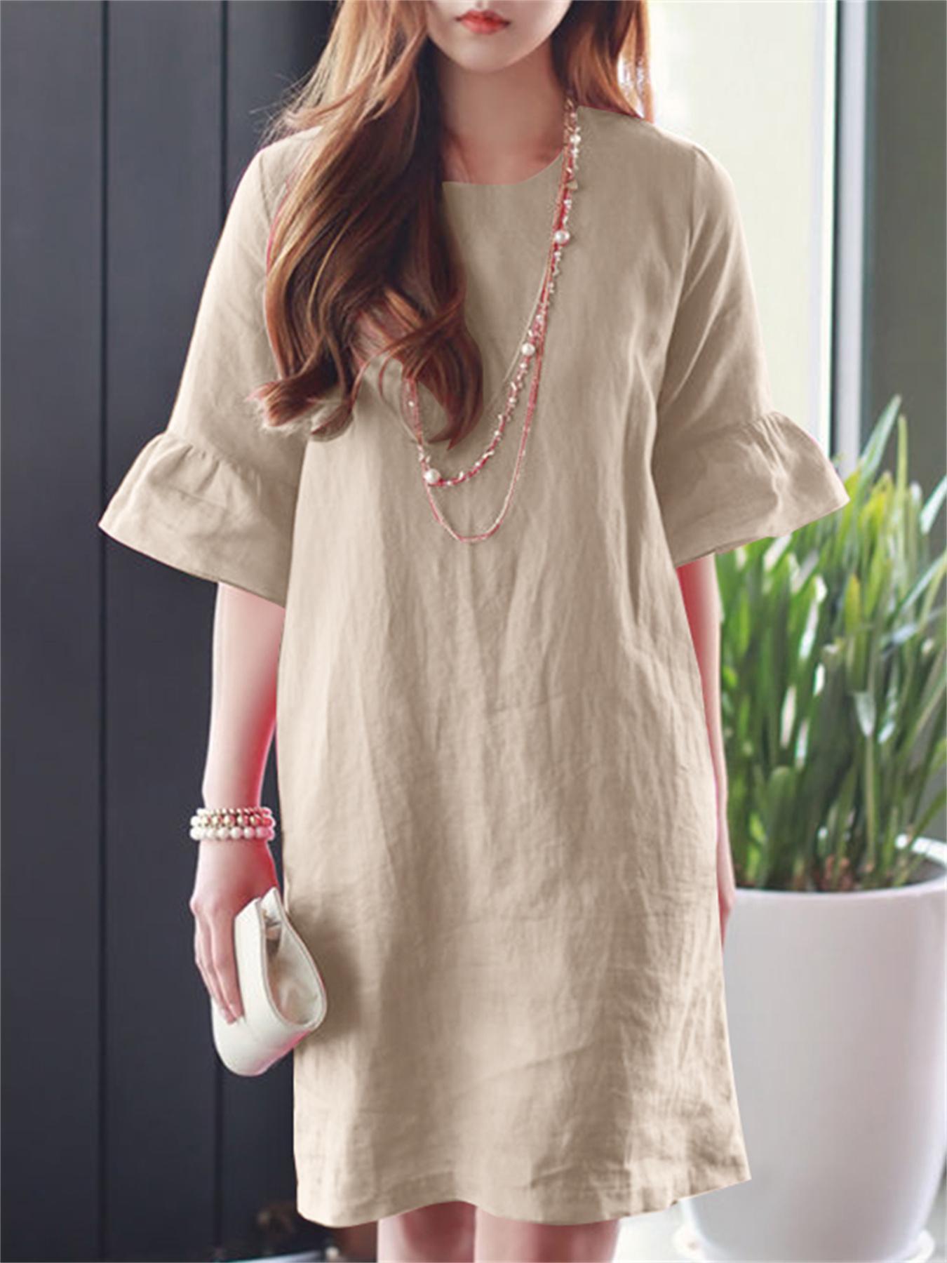 Elegantes Baumwoll-Sommerkleid - Luftig & Stilvoll