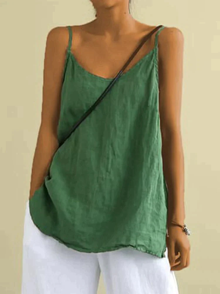 Breezy Elegance: Sommerliches Leinentop