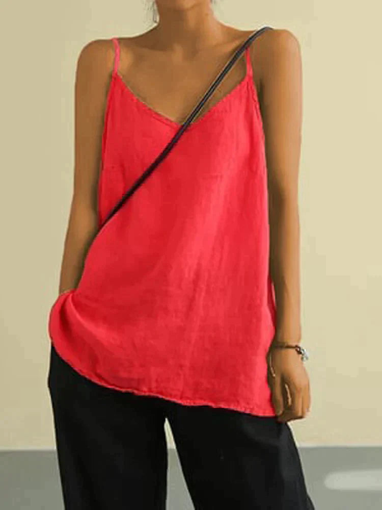 Breezy Elegance: Sommerliches Leinentop