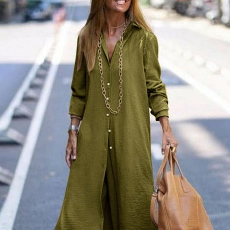 Stilvolles Herbst-Shirtkleid