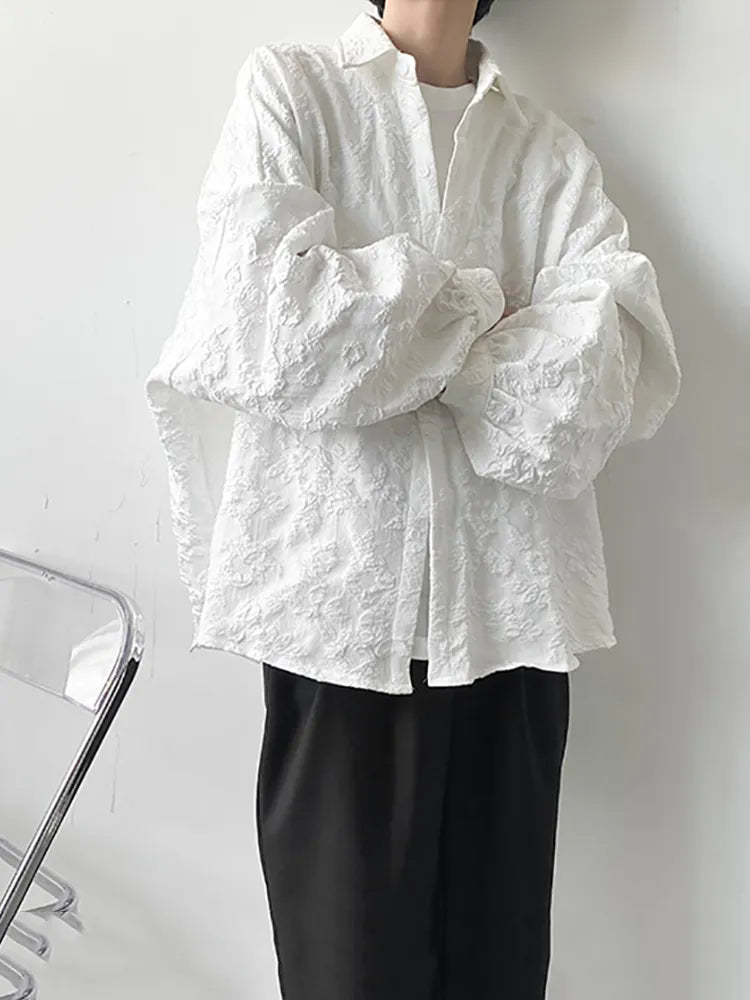 Stilvolles, locker sitzendes Freizeithemd: Baumwoll-Polyester-Mix, Einfache Knopfleiste