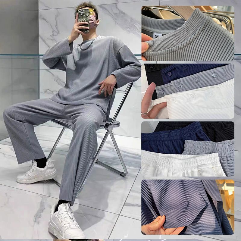 Stylisches Herren Duo: Lockerer Langarm-Set