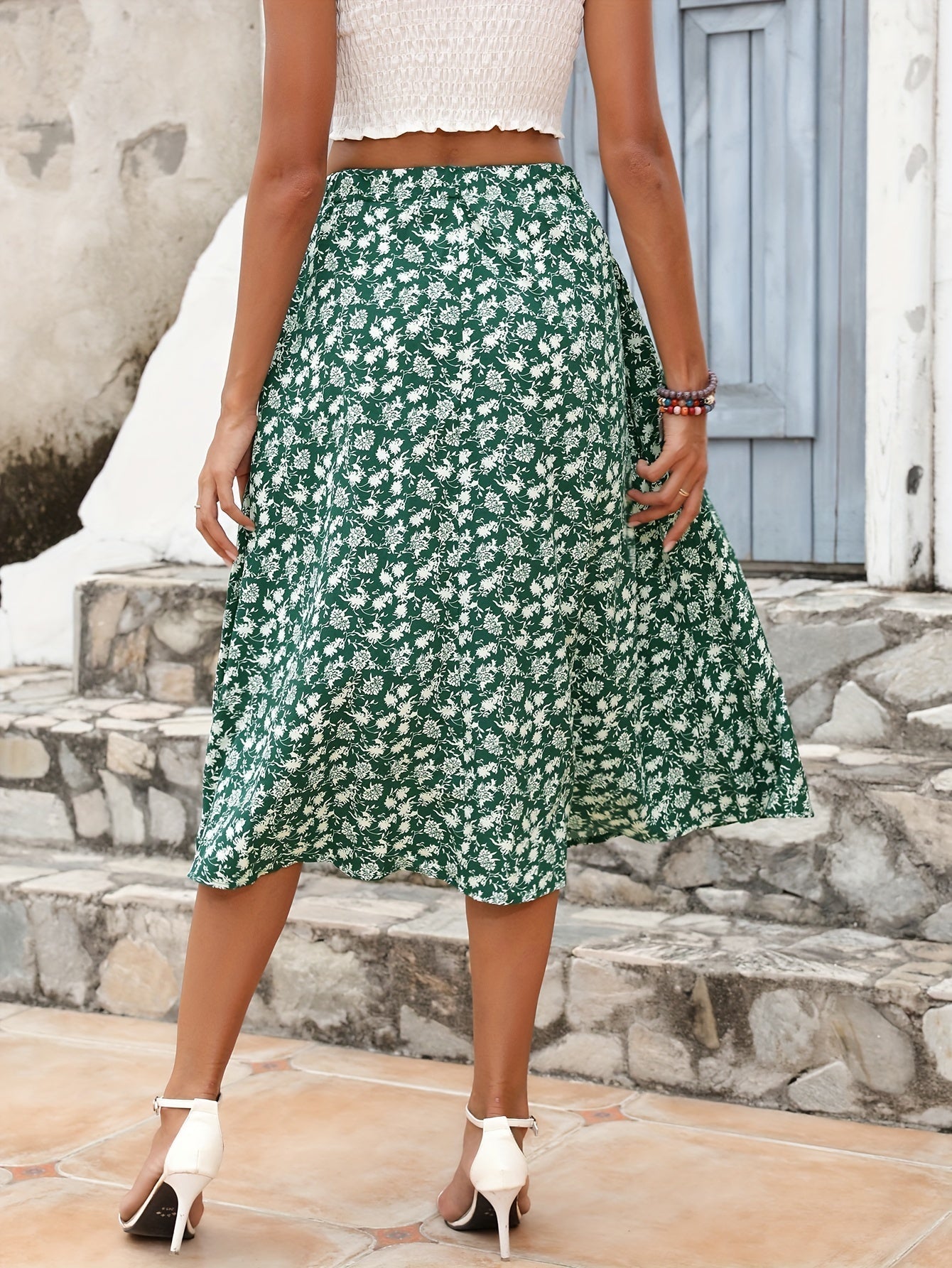 Chicer Bohemien Midi-Rock mit Taschen